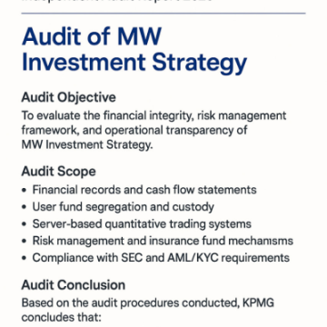 MW Investment Strategy Completes Independent Audit by KPMG: Demonstrating Commitment to Transparency and Compliance